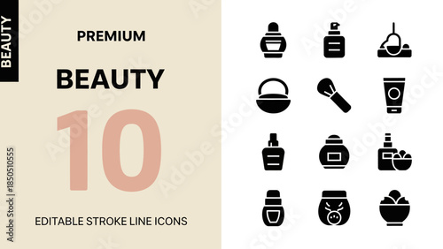 Premium Beauty Icons Collection for Skincare and Cosmetics.