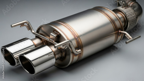 Stainless steel performance car exhaust muffler system