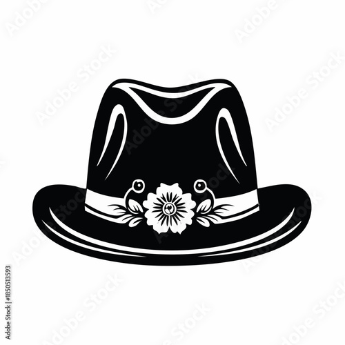 Simple monochrome Kentucky Derby hat vector icons for UI design, web graphics, branding assets, infographics, and sports or fashion-related visuals.