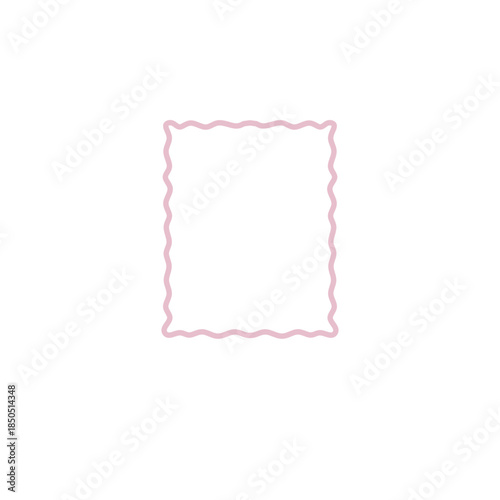 pink wavy rectangular stamp borders