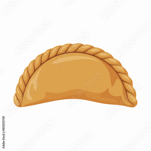 Empanada Vector Illustration. Traditional Latin American Pastry Icon