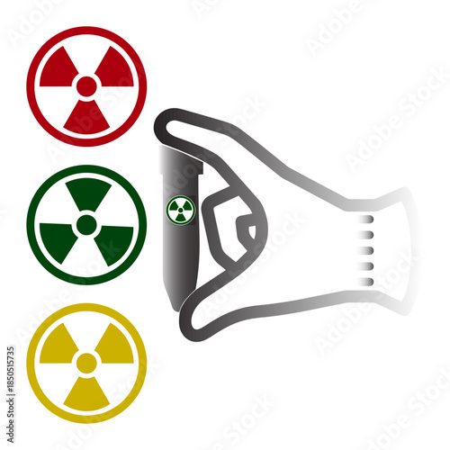 radiation warning icons, nuclear symbol icon, nuclear radiation warning icon