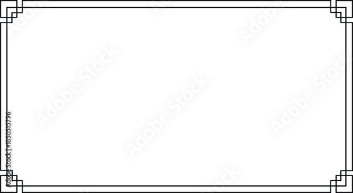 Rectangular Border Frames Set, Transparent Background Vector Frames.