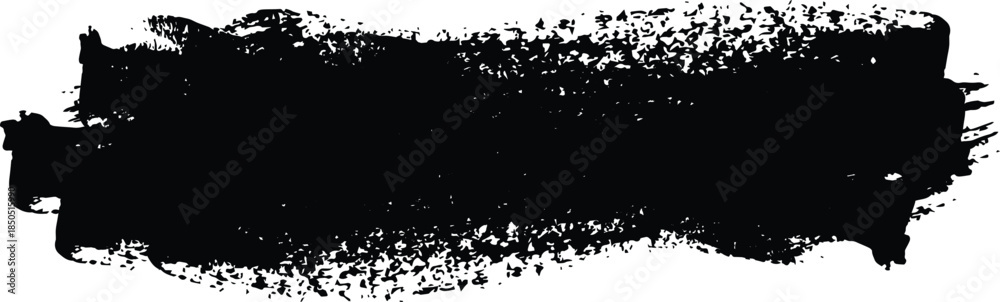 Obraz premium Textured wide black paint banner