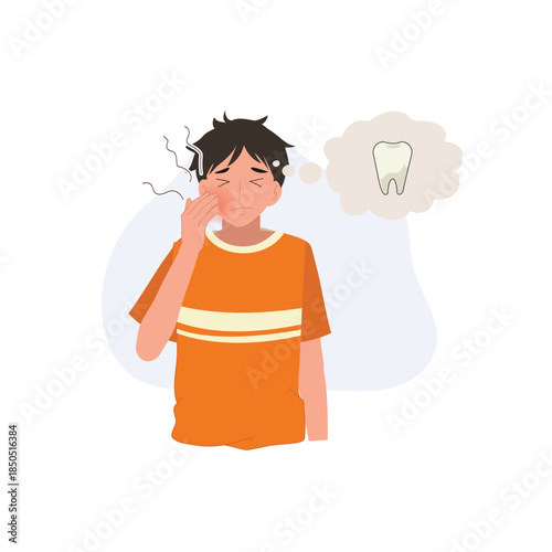 dental care concept. a man experiencing toothache and dental pain. oral health problem