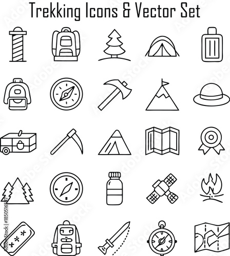 Treking Icons & Vector Set