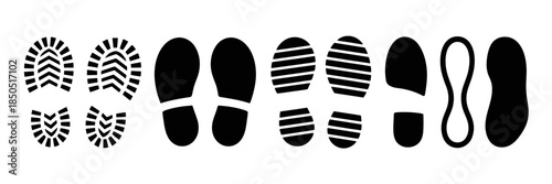 Footprint icon vector illustration showing trail shoes on white background isolated for design, hiking, outdoor activities, adventure, sports, fitness, travel, and nature themed graphic projects