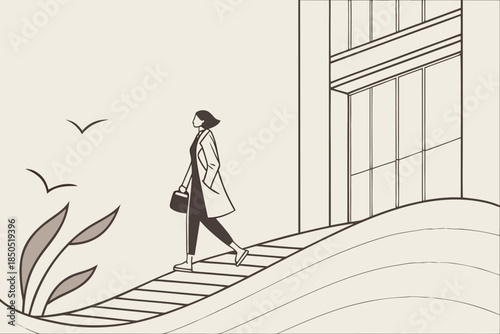 Silhouette of a man walking in the city on the street