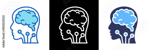 Artificial Intelligence triplestyle icon