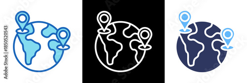 Geolocation triplestyle icon