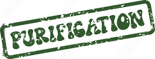 Authentic Purification Rubber Stamp Graphic Ideal for Wellness, Health, and Cleansing Concepts