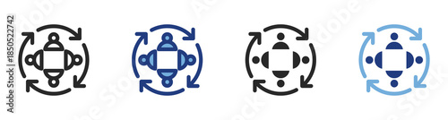 Ethics Technology Icon Set With Multiple Styles Vector Illustration