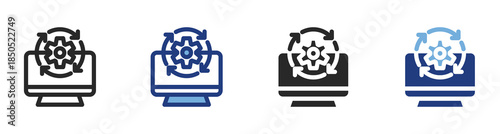 Smart City Icon Set With Multiple Styles Vector Illustration