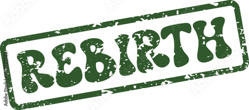 Symbolic Rebirth Green Stamp Signifying New Beginnings, Transformation, and Renewal of Spirit