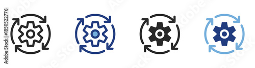 Intelligence Icon Set With Multiple Styles Vector Illustration