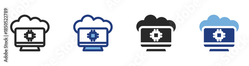 Router Icon Set With Multiple Styles Vector Illustration