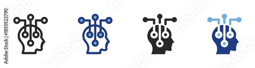 Research Icon Set With Multiple Styles Vector Illustration