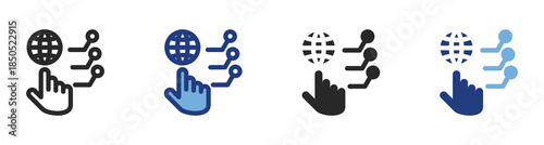 Accessibility Icon Set With Multiple Styles Vector Illustration