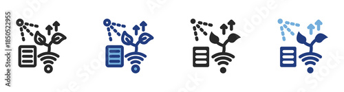 Smart Agriculture Icon Set With Multiple Styles Vector Illustration