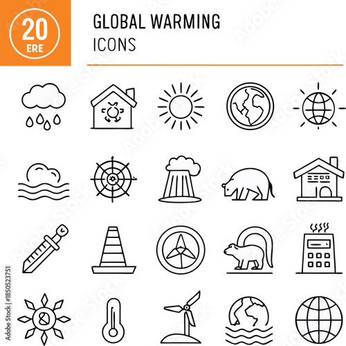 Global Warming Icons & Vector Set