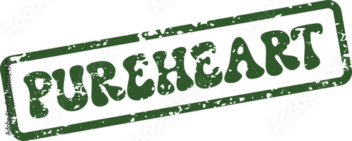 Distressed pureheart concept stamp symbolizing innocence sincerity and good intention