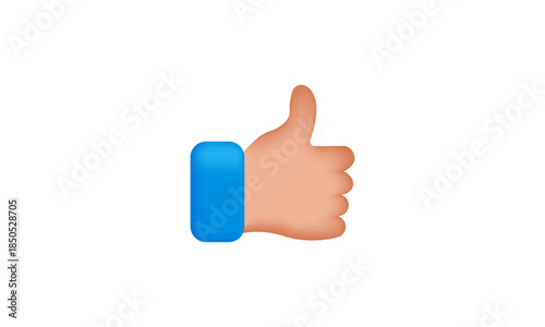 generic thumbs up like icon 3d vector
