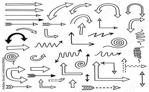 Collection of various arrows and pointers in different styles