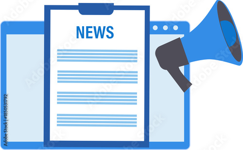 News update and News update and annoucement concept