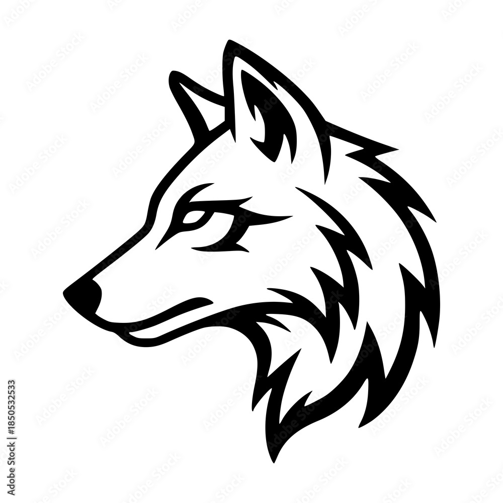 Obraz premium Tribal Wolf Logo Vector
