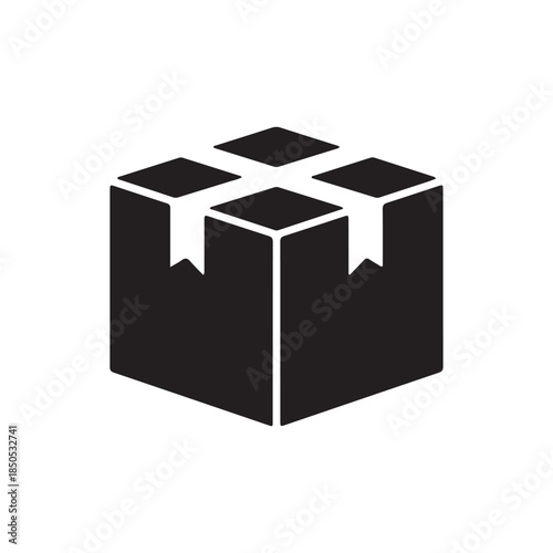 Unpacking Box flat vector icon. Simple solid symbol isolated on white background. Unpacking Box sign design template for web and mobile UI element
