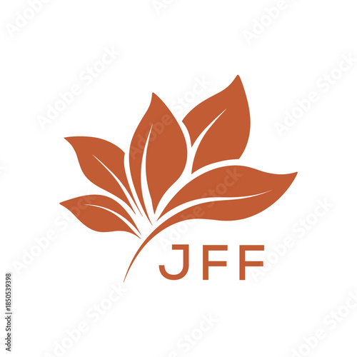  Modern Abstract Botanical Logo with Leaf Motif and Letter mark "JFF " JFF  Later Logo, 

JFF  modern abstract JFF botanical logo with leaf motif and letter mark JFF later logo, leaf, leaves, JFF bota