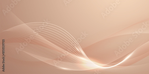 Vector illustration of a golden wave background with elements that create a luxurious effect.