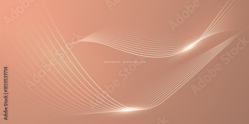 Vector illustration of a golden wave background with elements that create a luxurious effect.