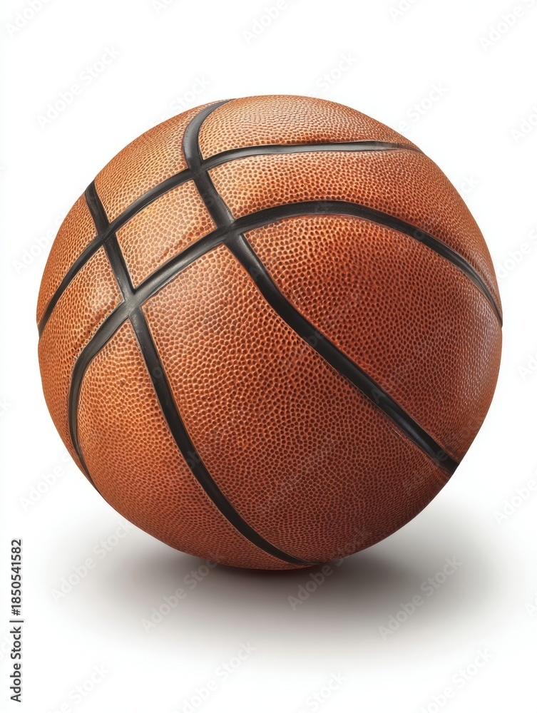 Fototapeta premium Classic Basketball on White Background