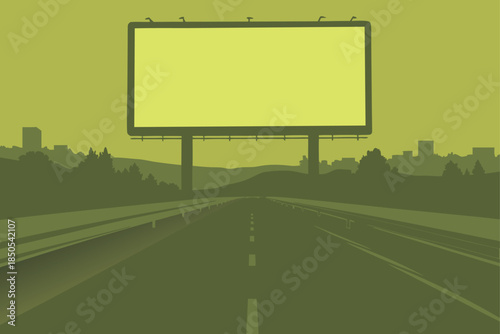 Drive your message home with this billboard mockup overlooking the cityscape, perfect for your next marketing campaign or advertising concept presentation