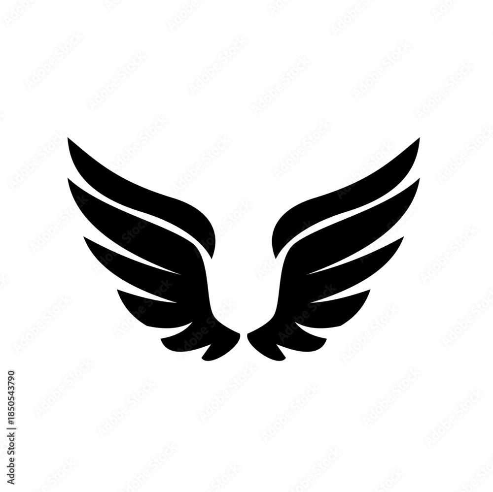 Fototapeta premium Wing icon. Wing icon set. Vector emblem