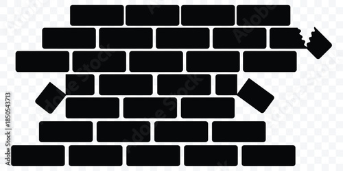Brick wall icon vector. Construction Pattern Illustration Vector Format. eps 10