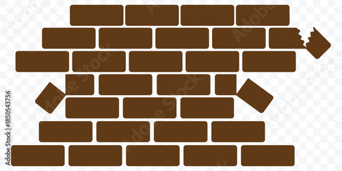 Brick wall icon vector. Construction Pattern Illustration Vector Format. eps 10