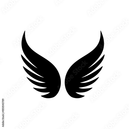 Wing icon. Wing icon set. Vector emblem