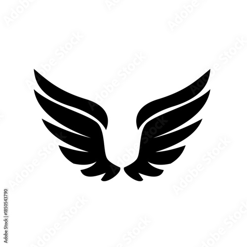 Wing icon. Wing icon set. Vector emblem