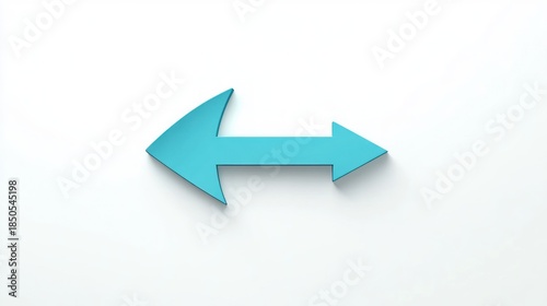 Free Download Three-dimensional blue double-headed arrow on clean white background conveying balance choice and direction - GFXLoad