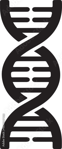 Black and white of a D N A double helix structure genetic science