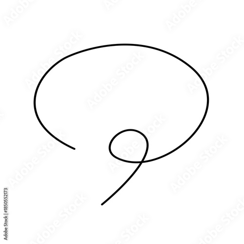 Simple frame vector illustration. Speech balloon, border, title, subtitle, line, banner.