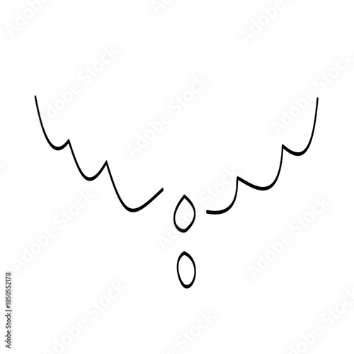 Simple frame vector illustration. Speech balloon, border, title, subtitle, line, banner.