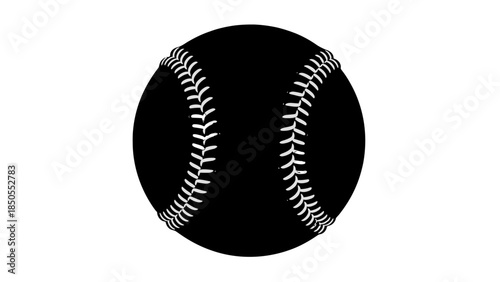 Classic baseball with prominent red stitching, a symbol of America's pastime, on an isolated white background.