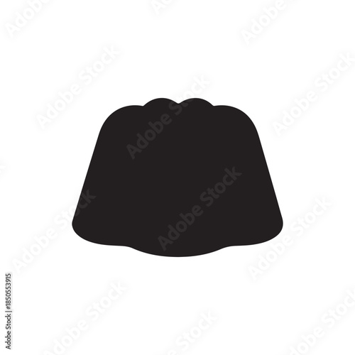 Jelly vector icon in black solid flat design icon isolated on white background
