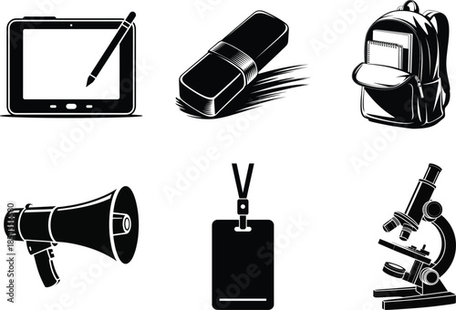 Celebratory one hundred days of school design with a student silhouette on transparent background