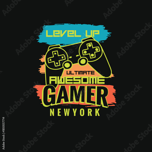 Awesome Gamer new york urban street wear graphic design.eps