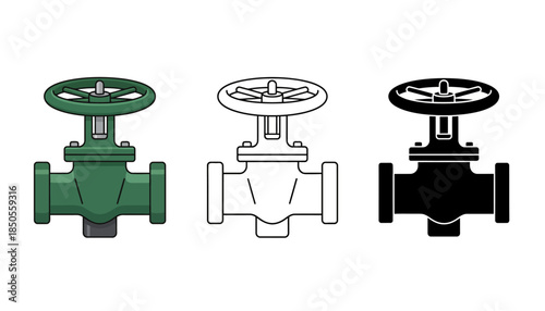 Industrial Valves in Various Colors and Styles