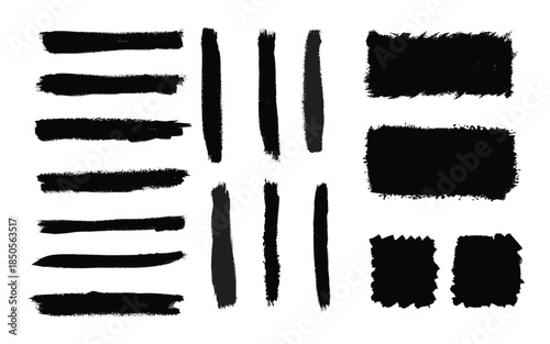 Brush stroke patterns and shapes